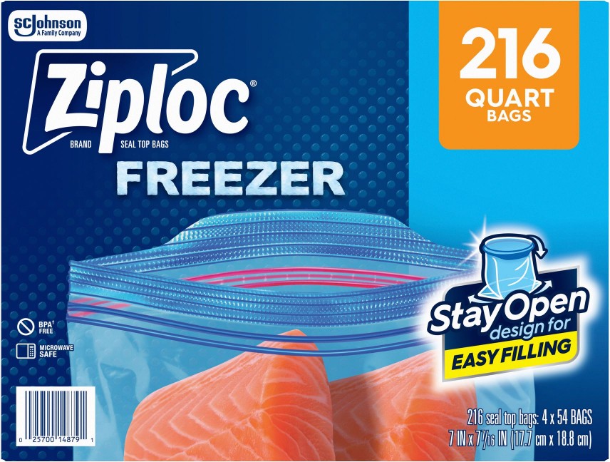 Quart Storage Freezer Bags, 216 ct.
